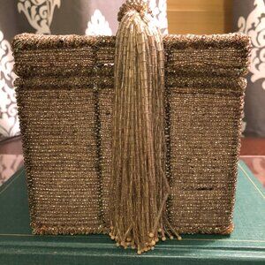 Silver/grey beaded box